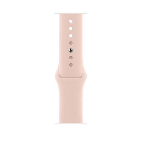 Apple Watch SE GPS, 44MM Gold Aluminum Case with Pink Sand Sport Band - the1kw