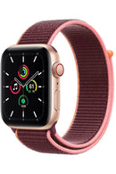 Apple Watch SE 40mm Gold Aluminum  Case with Plum Sport Loop - GPS + Cellular - the1kw