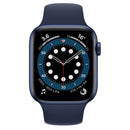 Apple Watch Series 6 GPS, 40mm Blue Aluminum Case with Deep Navy Sport Band - the1kw