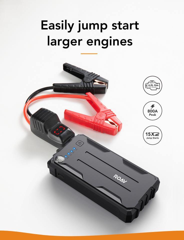 Roav Jump Starter Pro 800A -Black - Anker Kuwait