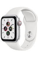 Apple Watch SE GPS + Cellular, 40mm  Silver Aluminium Case with White Sport Band - the1kw