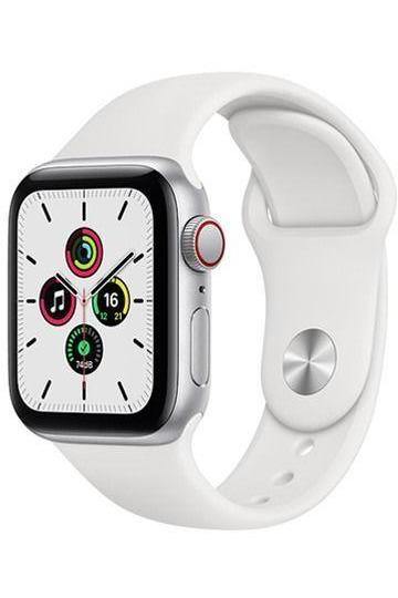 Apple Watch SE GPS + Cellular, 40mm  Silver Aluminium Case with White Sport Band - the1kw