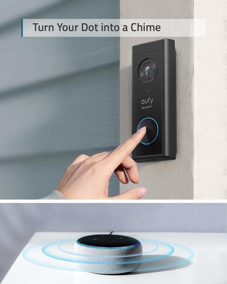 Eufy Battery Powered Video Doorbell 2K HD with HomeBase - Anker Kuwait