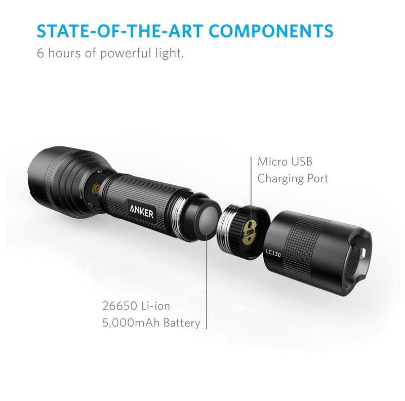 Anker Ultra-Bright LC130 Flashlight - Anker Kuwait