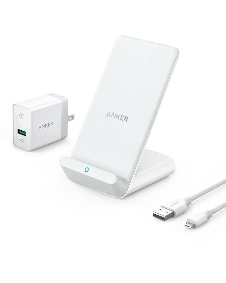 Anker PowerWave 7.5W Stand Wireless Charger-White - Anker Kuwait