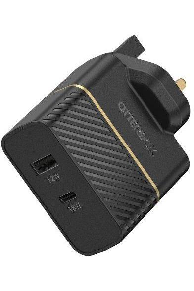 OtterBox USB-C and USB-A Fast Charge Dual Port Wall Charger -Black - The one