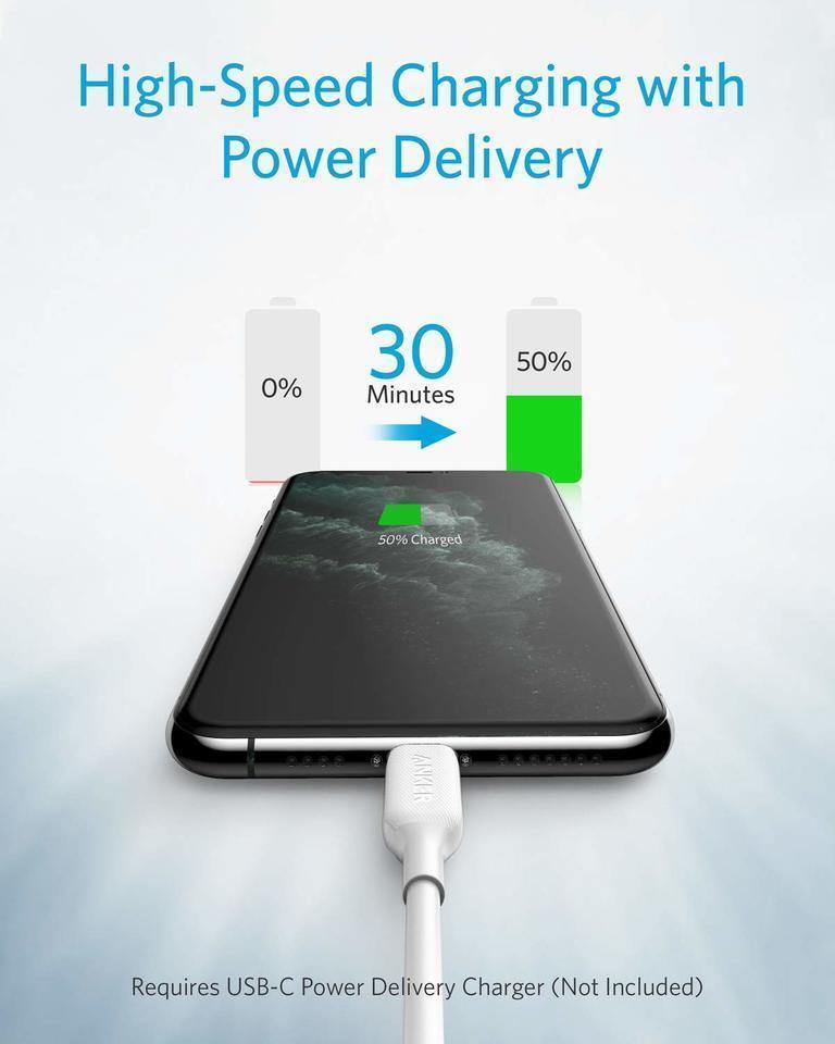 Anker PowerLine III USB-C to Lightning -White - Anker Kuwait